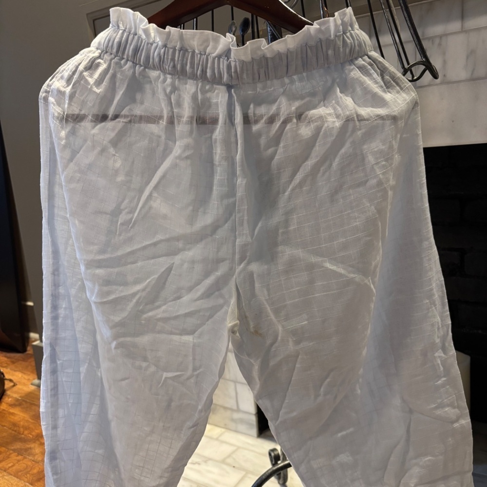 Cotton Real Imagined White Lace Trim Cami + Matching Lounge Pants Set – Size S - Picture 7 of 7